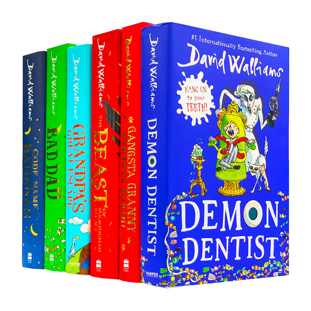 David Walliams 6 Books Collection Set Hardcover Edition (Gangsta Granny  Strikes Again, Code Name Bananas, Bad Dad, Grandapa Great Escape, The Beast  of 