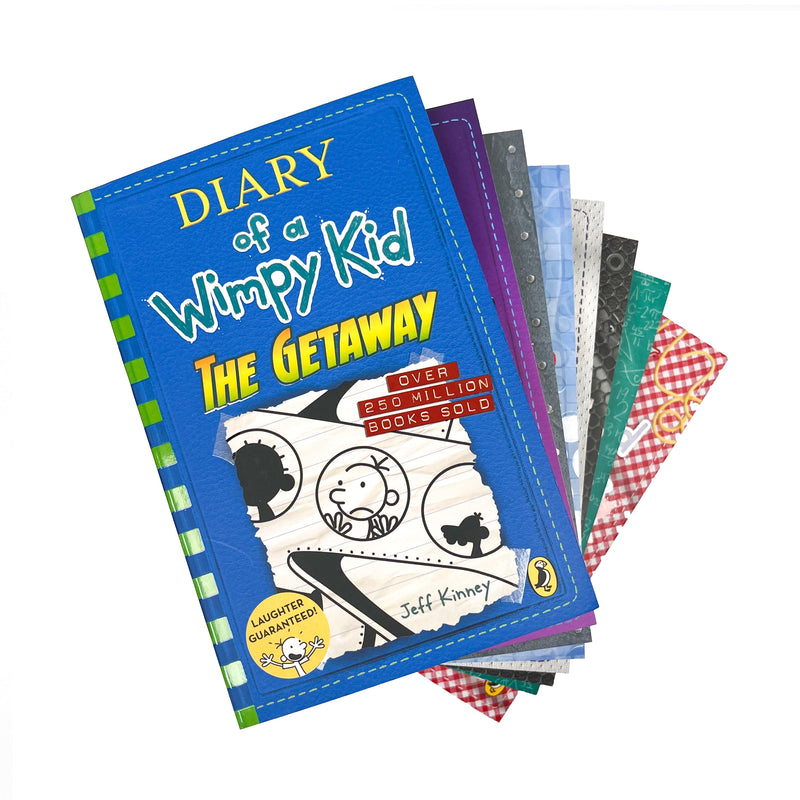 Diary Of A Wimpy Kid 8 Books Collection Set by Jeff Kinney Hot Mess, No Brainer, Big Shot, The Deep End