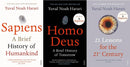 Yuval Noah Harari 3 Books Collection Set (Sapiens, Homo Deus, 21 Lessons for the 21st Century)