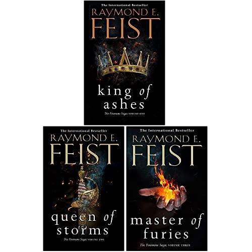 Raymond E Feist The Firemane Saga 3 Books Collection Set (King of Ashes, Queen of Storms, Master of Furies)