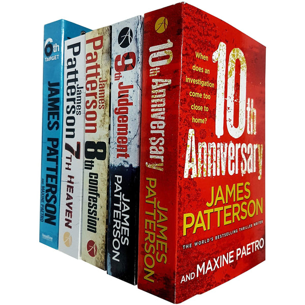 James Patterson Collection Women's Murder Club 6 to 10 5 Books Set (The 6th Target,7th Heaven,8th Confession,9th Judgement,10th Anniversary)