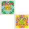 Happy Leons 2 Books Set By Jane Baxter, John Vincent, Rebecca Seal, Jack Burke (Leon Happy Salads & Happy Fast Food)