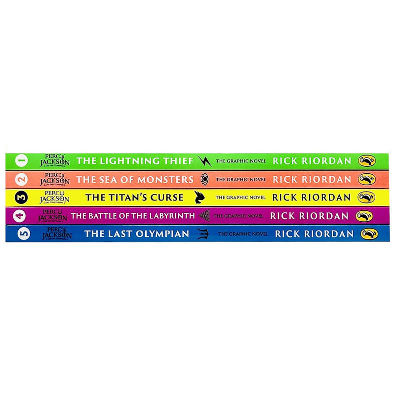 Percy Jackson Graphic Novels 1-5 Books Collection Set