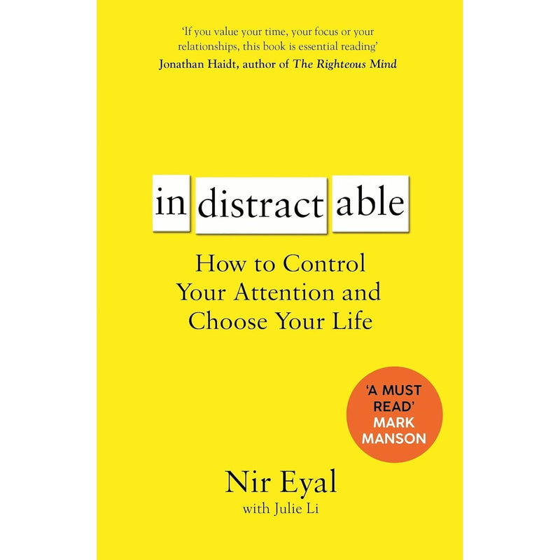 Nir Eyal 2 Books Collection Set (Indistractable (Paperback) & Hooked (Hardback)