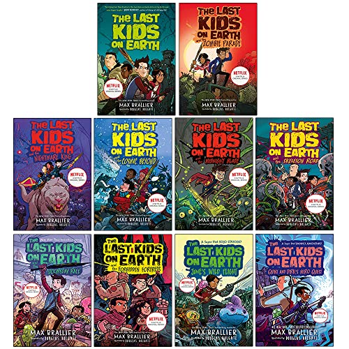 The Last Kids on Earth Series 10 Books Collection Set By Max Brallier (Last Kids On Earth, Zombie Parade, Nightmare King, Cosmic Beyond, Midnight Blade, Skeleton Road, June's Wild Flight & More)