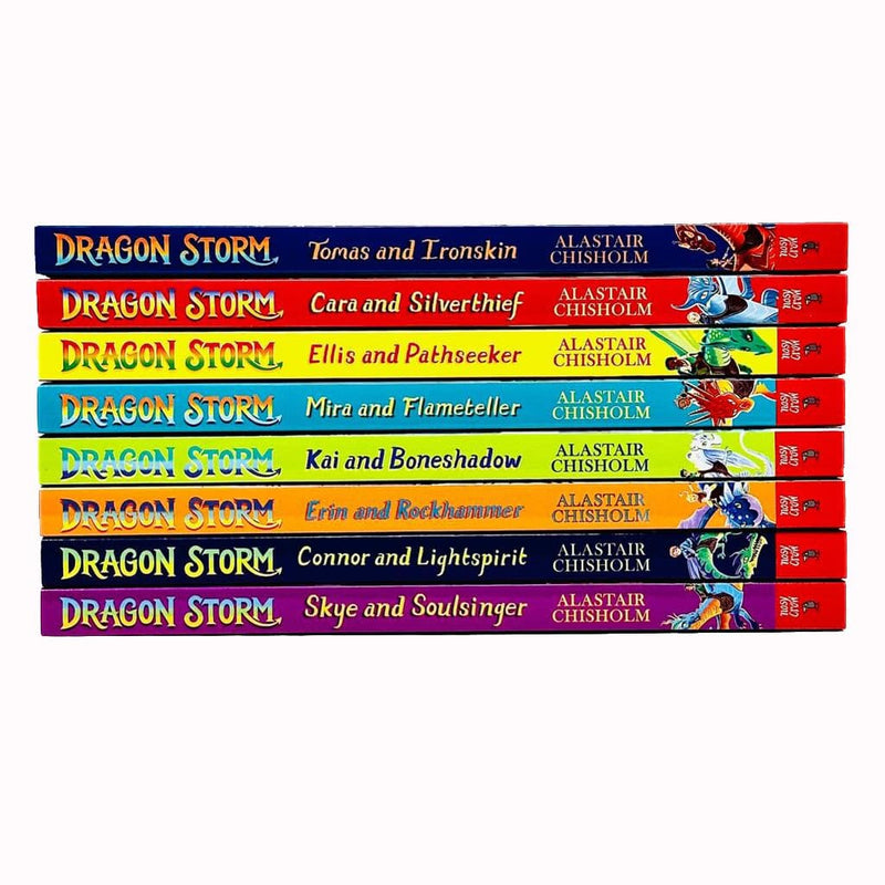 Dragon Storm Series Books 1 - 8 Collection Set By Alastair Chisholm (Tomas and Ironskin, Cara and Silverthief, Ellis and Pathseeker,Mira and Flameteller,Kai and Boneshadow,Erin and Rockhammer & More)