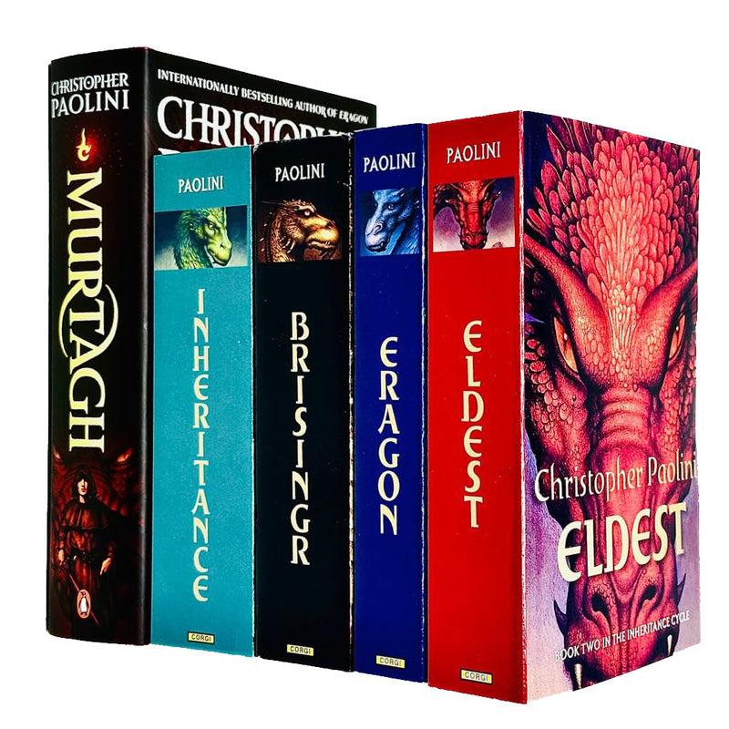 Christopher Paolini The Inheritance Cycle Series 5 Books Collection Set (Eragon, Eldest, Brisingr, Inheritance & [Hardcover] Murtagh)