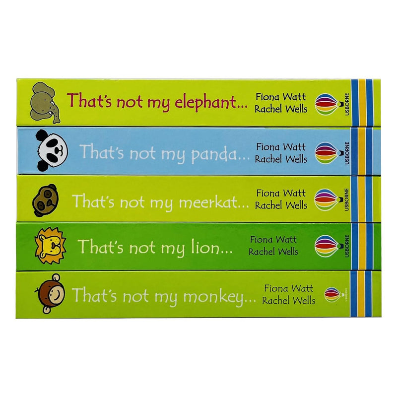 Usborne That's Not My Zoo Collection: Panda and Friends 5 Books Set (Elephant, Panda, Meerkat, Lion, Monkey)