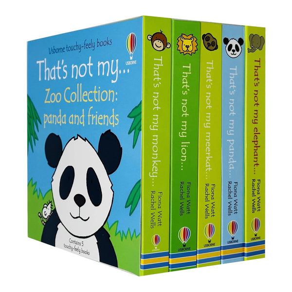 Usborne That's Not My Zoo Collection: Panda and Friends 5 Books Set (Elephant, Panda, Meerkat, Lion, Monkey)