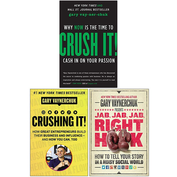 Gary Vaynerchuk Collection 3 Books Set (Crush It, [Hardcover] Crushing It, [Hardcover] Jab Jab Jab Right Hook)