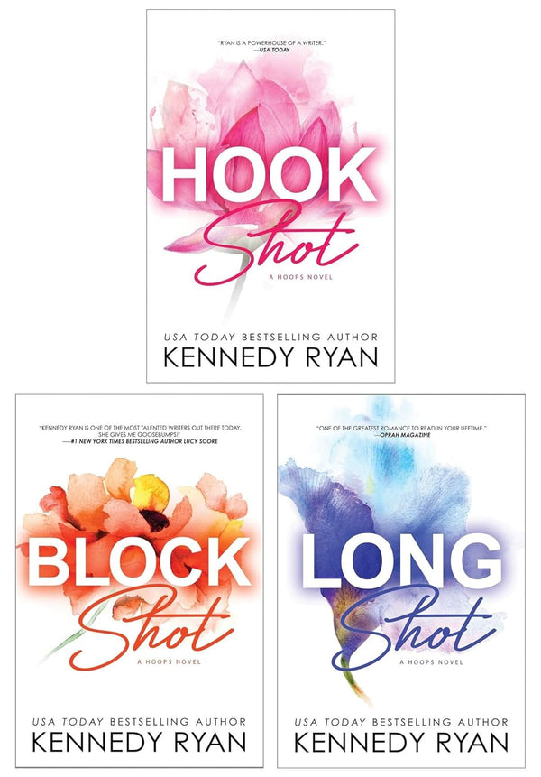 HOOPS Series 3 Books Collection Set by Kennedy Ryan (Long Shot, Block Shot & Hook Shot)