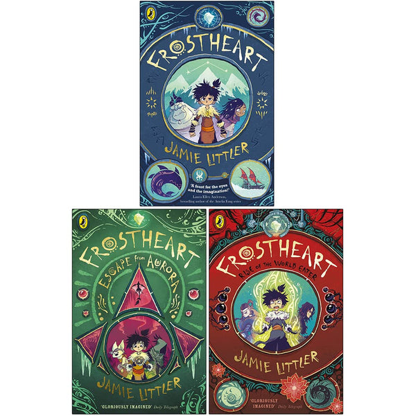 Frostheart Trilogy Collection 3 Books Set By Jamie Littler (Frostheart, Escape from Aurora, Rise of The World Eater)