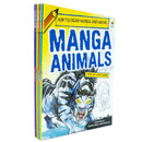 Step By Step Guide How To Draw Manga and Anime For Beginners 6 Books Set Collection: (Animals, Dinosaurs, Dragons, Matiral Arts Figures, Monsters, Superheroes)