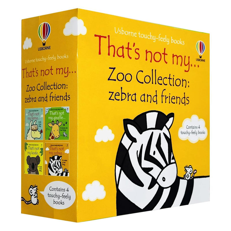 Usborne Touchy-Feely Books Thats Not My Zoo Collection 4 Books Set Llama Zebra Koala Giraffe