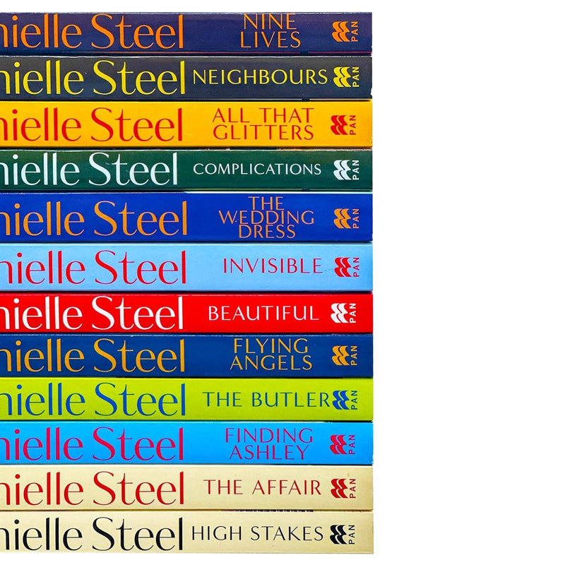 Danielle Steel Collection 12 Books Set (The Wedding Dress, All That Glitters, Neighbours, Nine Lives, Complications, Invisible, High Stakes, The Affair, Finding Ashley, The Butler & MORE!)