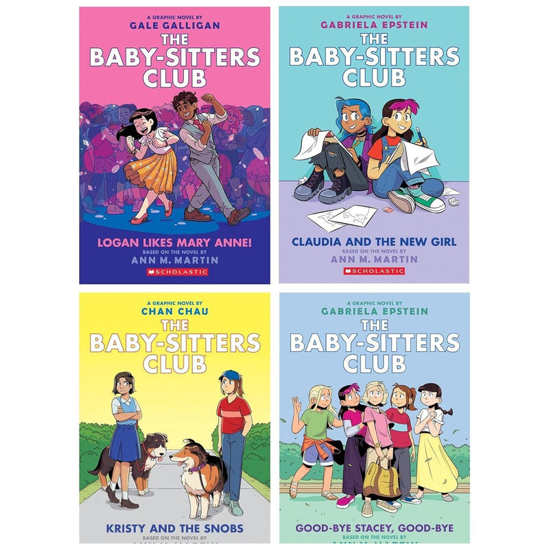 The Babysitters Club Graphic Novel 4 Books Collection (Book 8 to 11) (Logan Likes Mary Anne!, Claudia and the New Girl, Kristy and the Snobs & Good-bye Stacey, Good-bye)