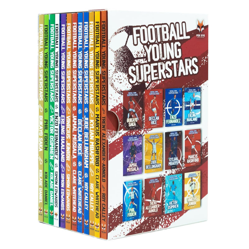 Football Young Superstars 12 Books Box Set: Jude Bellingham, Marcus Rashford, Phil Foden, Bukayo Saka, Kylian Mbappe