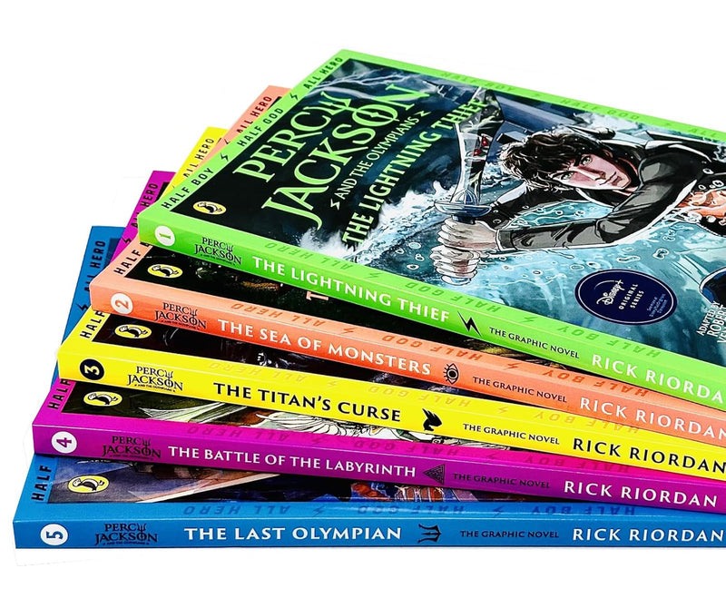 Percy Jackson Graphic Novels 1-5 Books Collection Set