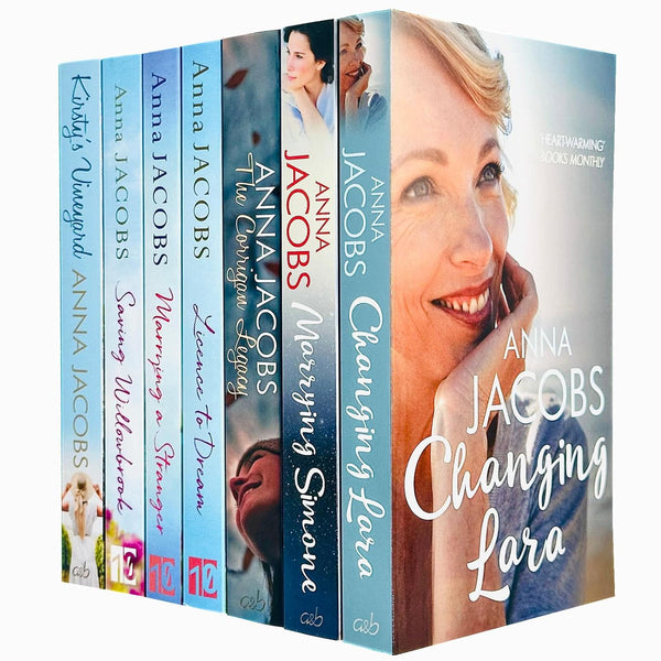 Anna Jacobs Collection 7 Books Set (Changing Lara, Marrying Simone, The Corrigan Legacy, Licence to Dream, Marrying a Stranger, Saving Willowbrook & Kirsty's Vineyard)