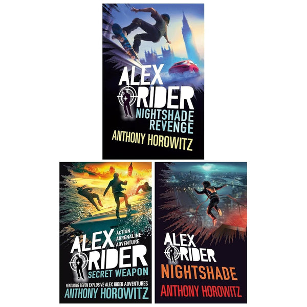 Alex Rider Series 3 Books Collection Set (Secret Weapon, Nightshade & Nightshade Revenge [Hardback])