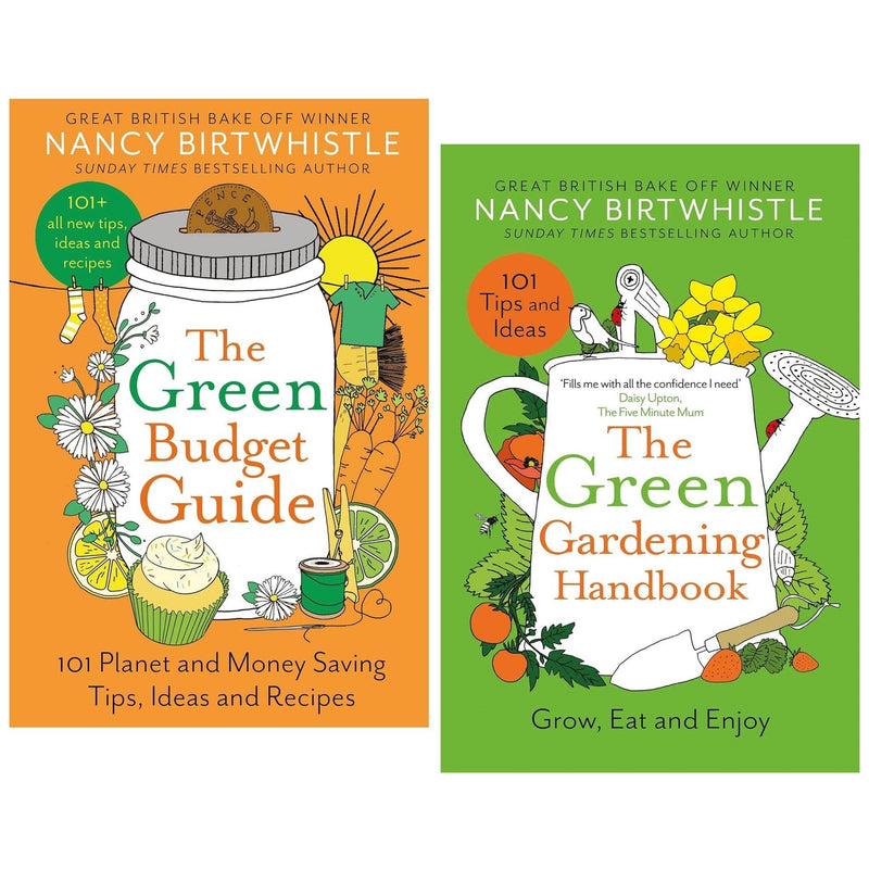 Nancy Birtwhistle Green Gardening 2 Books Collection Set (The Green Gardening Handbook & The Green Budget Guide)