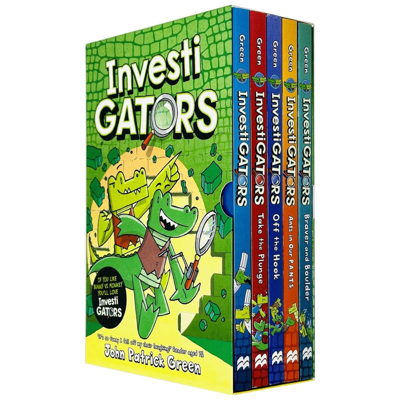 InvestiGators Series 4 Books Collection Box Set By John Patrick Green (InvestiGators, Take the Plunge, Off the Hook, Ants in Our P.A.N.T.S.)