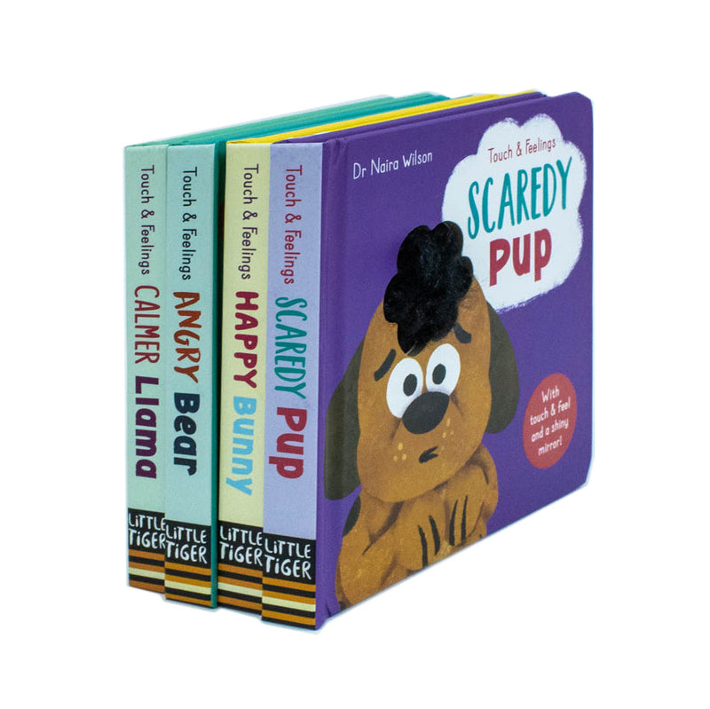 Behaviour Matters Touch and Feel 4 Board Books Box Set by Dr Naira Wilson (Calmer, Angry, Happy, Scaredy)