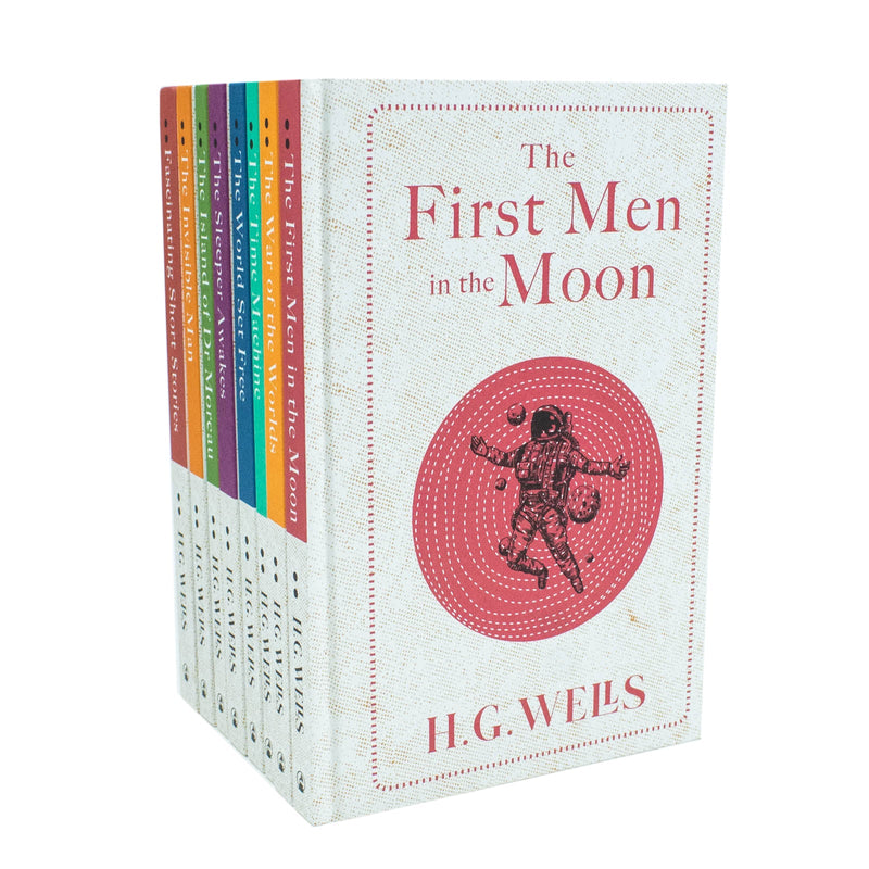 The Complete H. G Wells 8 Books Hardback Collection Set: (The First Men on the Moon, The Island of Dr Moreau, The Invisible Man, The War of the Worlds and Other Short Stories)