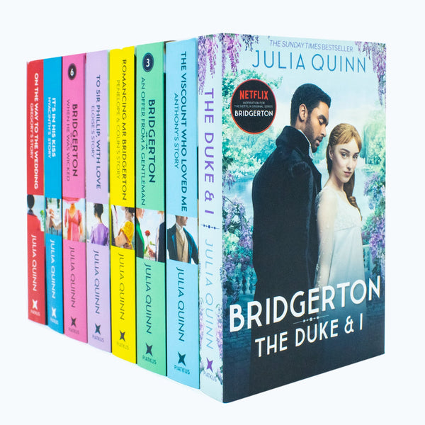 Bridgerton Family Book Series Complete Books 1 - 8 Collection Set by Julia Quinn NETFLIX