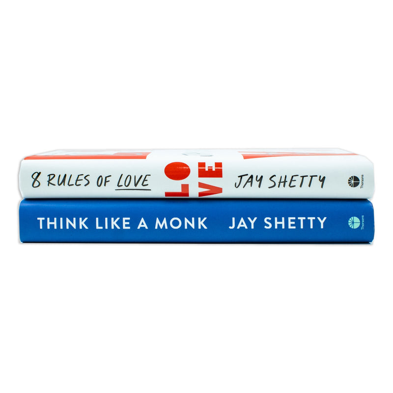 Jay Shetty Collection 2 Books Set (8 Rules of Love [Hardcover], Think Like a Monk [Hardcover])