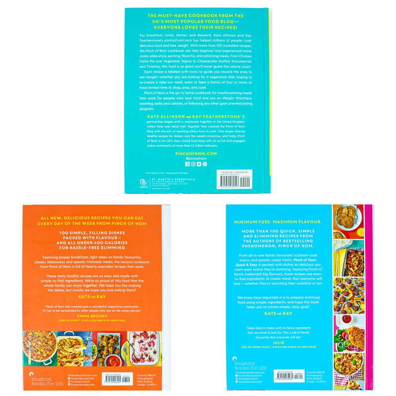 Pinch of Nom Cooking 3 Book Bundle - Everyday Light, Pinch of Nom, Pinch of Nom Quick & Easy