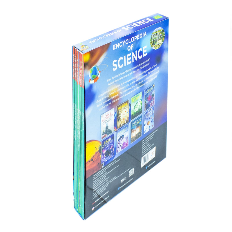 Encyclopedia of Science Set of 8 Books (Substances Mixtures and Compounds, Energy and Evolution, Scientists Laws and Chemical Reactions, Force Electricity Metals and Non-Metals & More)