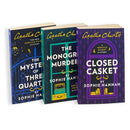 Agatha Christie Hercule Poirot Mysteries 3 Books Collection Set - The Monogram Murders, Closed Casket, Mystery of Three Quarters