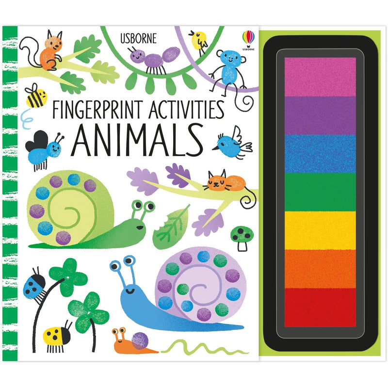 Usborne Fingerprint Activities Wildlife Series 3 Books Collection Set Zoo, Under The Sea, Animals