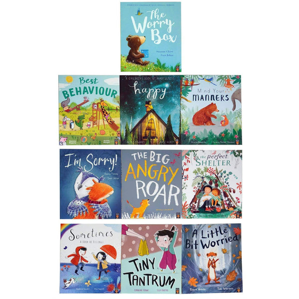 Children Best Behaviour 10 Books Collection Set (Sometimes: A Book of Feelings, Tiny Tantrum, A Little Bit Worried, I am Sorry!, The Big Angry Roar, The Perfect Shelter, Best Behaviour, Happy & More)