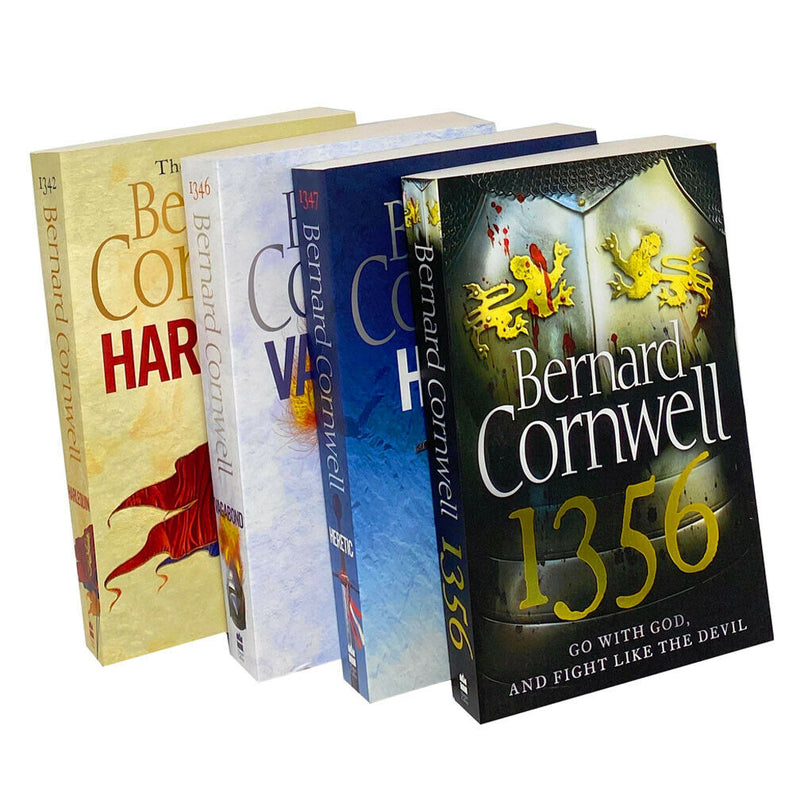 The Grail Quest Collection Bernard Cornwell 4 Books Set (1356, Harlequin, Vagabond, Heretic)