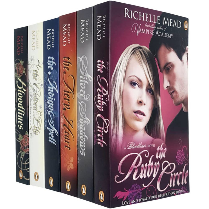 Richelle Mead Bloodlines 6 Books Collection Set (Bloodlines, The Golden Lily, The Indigo Spell, The Fiery Heart, Silver Shadows, The Ruby Circle)