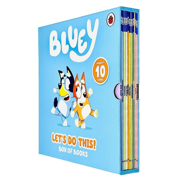 Bluey lets Do This! 10 Picture Books Story Collection Box Set (The Beach, Goodnight Fruit Bat, Butterflies, Bingo, Magic Xylophone, Hammerbarn, The Pool, The Creek, Grannies &amp; Bob Bilby)