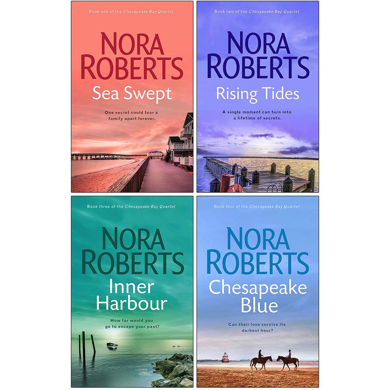 Nora Roberts Chesapeake Bay Series 4 Books Collection Set (Sea Swept, Rising Tides, Inner Harbour, Chesapeake Blue)