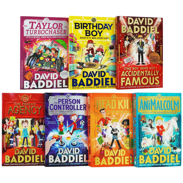 David Baddiel Collection 7 Books Set (The Parent Agency, The Person Controller, AniMalcolm, Head Kid, Birthday Boy, The Taylor TurboChaser &amp; The Boy Who Got Accidentally Famous)