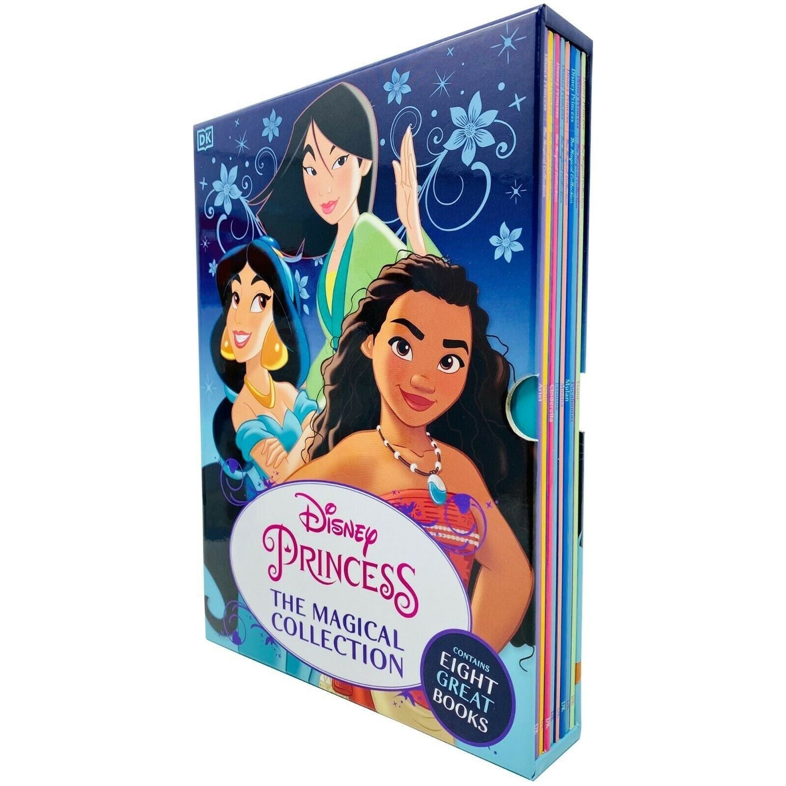 Buy Book Disney Princess The Magical Collection 8 Books Box Set (Moana,  Mulan, Pocahontas, Tiana, Ariel, Belle, Cinderella & Jasmine) by DK