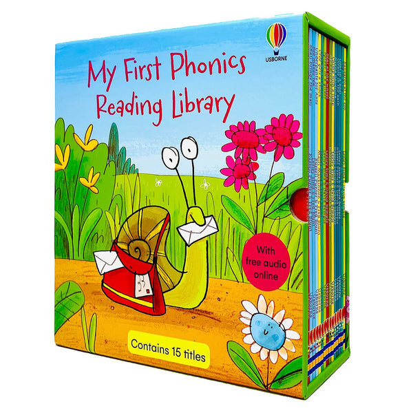 Usborne My First Phonics Reading Library 15 Books Collection Box Set (Phonics Readers) (WITH FREE AUDIO ONLINE)