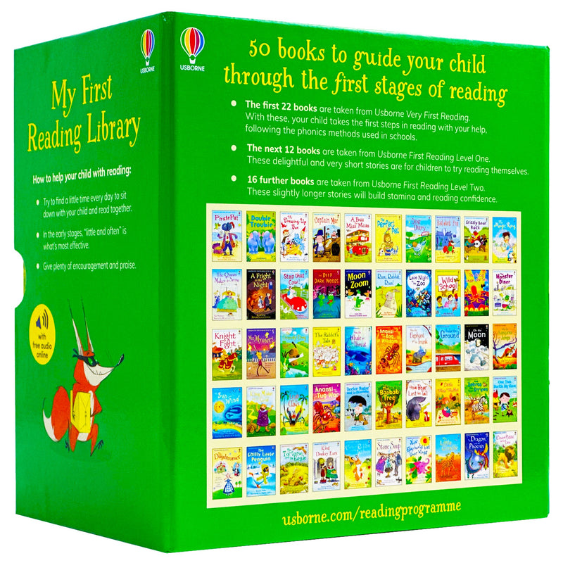 Usborne Very First Reading Library 50 Books Set Collection Age 3+ (Read At Home)