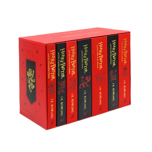 Harry Potter Gryffindor House Editions PAPERBACK Set by J.K. Rowling 7 books Set