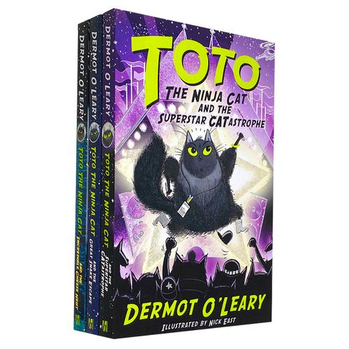 Toto The Ninja Cat Series 3 Books Collection Set - The Incredible Cheese Heist The Great Snake Esc..