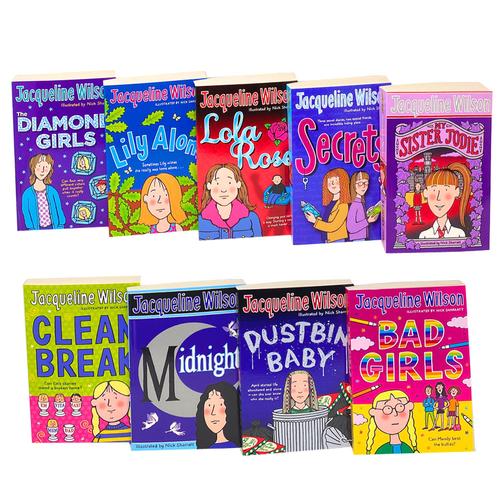 Jacqueline Wilson 9 Books Collection Set Bad Girls, Clean Break, Dustbin Baby, My Sister Jodie