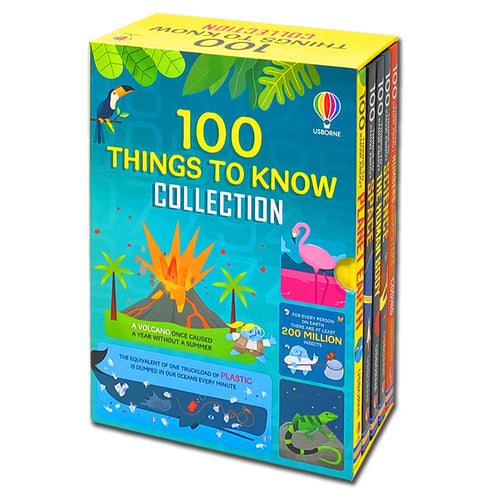 Usborne 100 Things To Know Collection 5 Books Box Set (Planet Earth, Space, Human Body, Science &amp; Numbers, Computers, Coding)