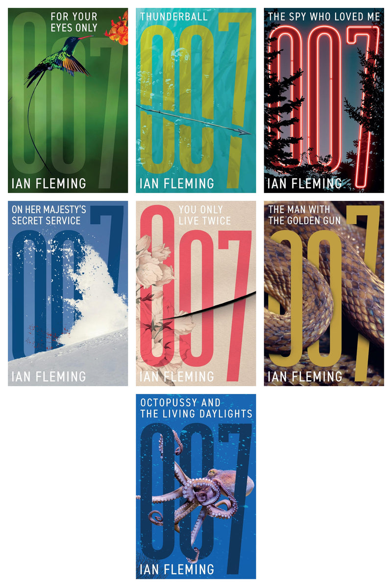 Ian Fleming James Bond Series 2 Collection 7 Books Set (For Your Eyes Only, Thunderball, The Spy Who Loved Me, On Her Majesty's Secret Service, You Only Live Twice, The Man with the Golden Gun, Octopussy and The Living Daylights)