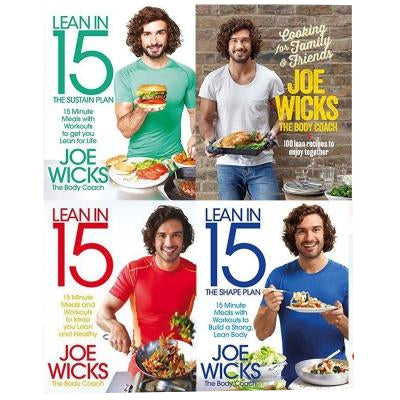 Joe Wicks Lean In 15 Collection 4 Books Set Shift Plan Sustain Plan Shape Plan Cooking For Family ..