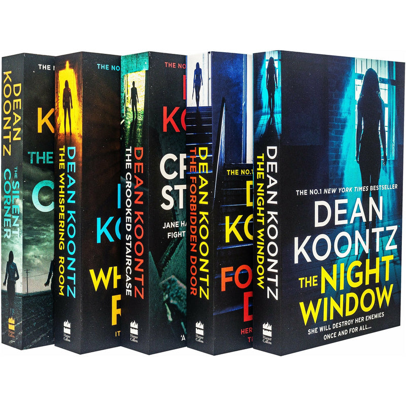 Dean Koontz Jane Hawk Thriller Series 5 Books Collection Set  Silent Corner Whispering Room Crooked Staircase The Forbidden Door The Night Window